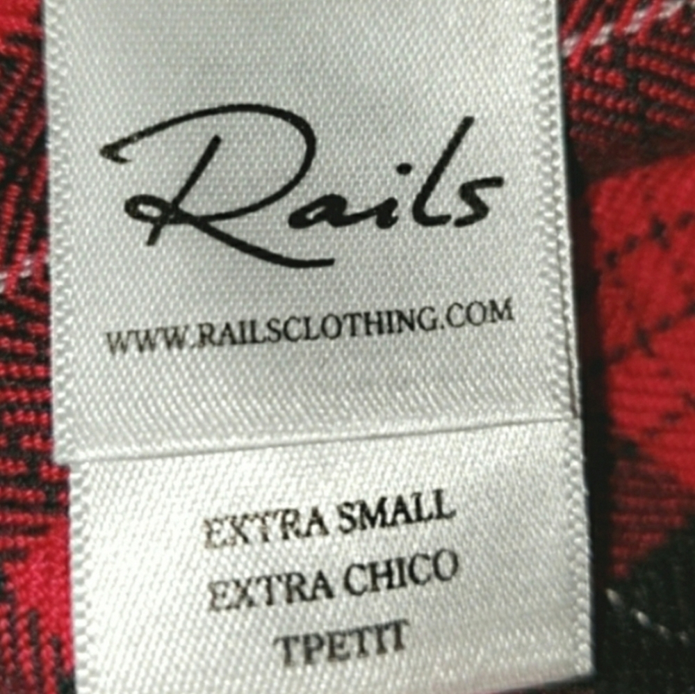 Rails Hunter Mini Check Plaid Button Down Flannel - image 4